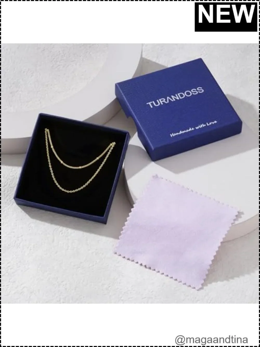 14K Gold Plated Layered Chain Necklace Set, Dainty Link Necklaces, Lobster Clasp